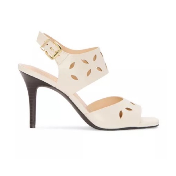 Liz Claiborne Womens Mary Heeled Sandals, 91/2 Medium, White - Picture 2 of 8